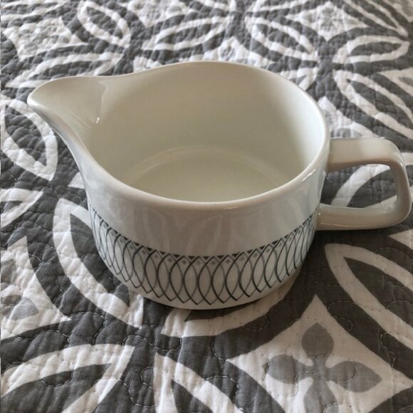 MCM 1960's J&G Meakin Studio, Scraffito Geometric Mid-Century Modern Gravy Boat - Picture 4 of 7